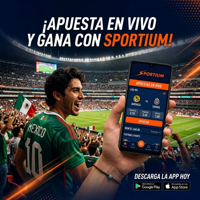 App móvil Sportium México para Android e iOS — apuestas deportivas desde el smartphone